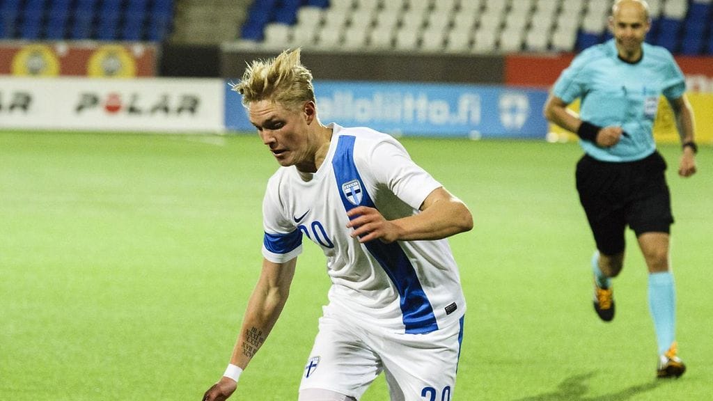 Fredrik Jensen teki maalin heti ensimmäisessä A-maaottelussaan.