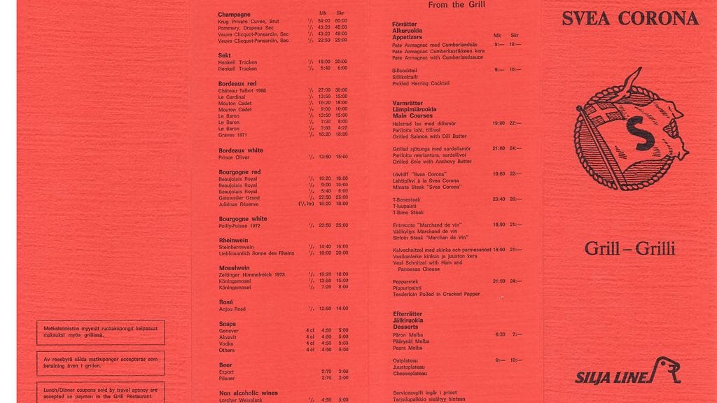 Ruokalista_Silja_Line_Svea_Corona_Grilli_1977