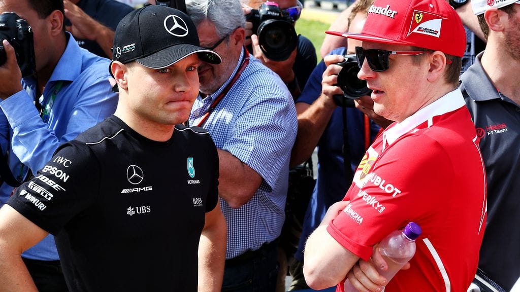 Valtteri Bottas ja Kimi Räikkönen Melbournessa viime viikolla.