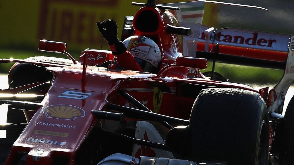 Sebastian Vettel sai tuulettaa Melbournessa.