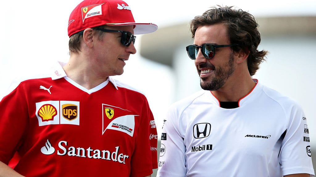 Kimi Räikkönen ja Fernando Alonso ovat F1-sarjan konkareita.