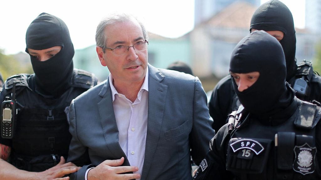 Cunha oli ennen pidätystään yksi Brasilian vaikutusvaltaisimmista politiikoista. Hänet pidätettiin viime vuoden heinäkuussa.