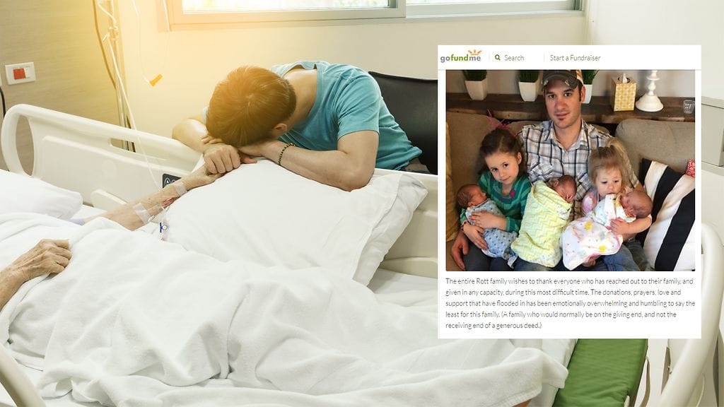 Isästä tuli yhdessä hetkessä viiden lapsen yksinhuoltaja. Kuvakaappaus GoFundMe.