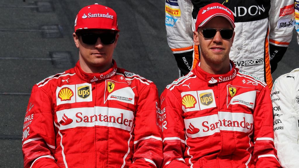 Kimi Räikkönen ja Sebastian Vettel ajavat kolmatta kautta tallikavereina Ferrarilla.