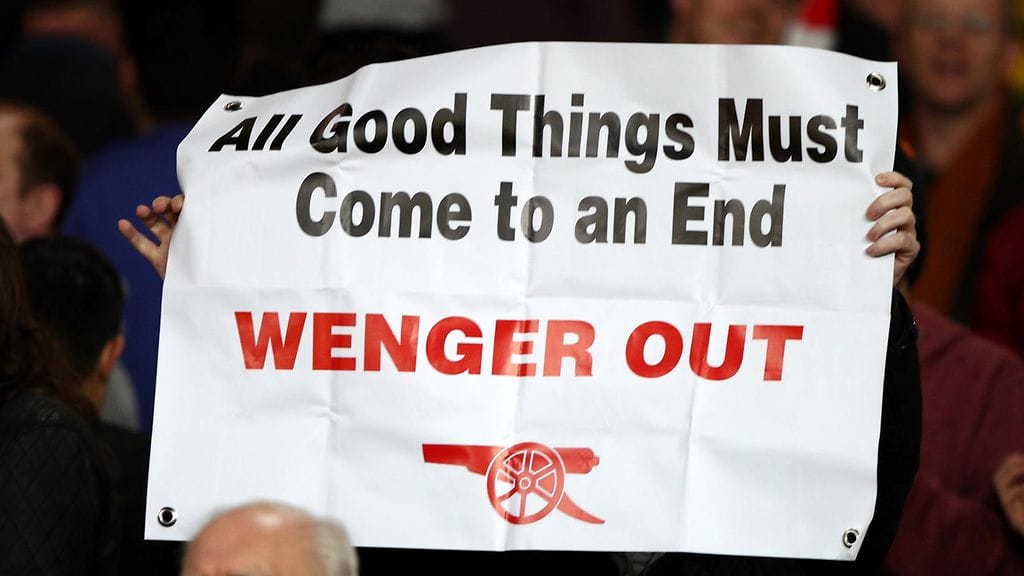 Arsenal-fanien mielipide Wengeristä on tullut selväksi.