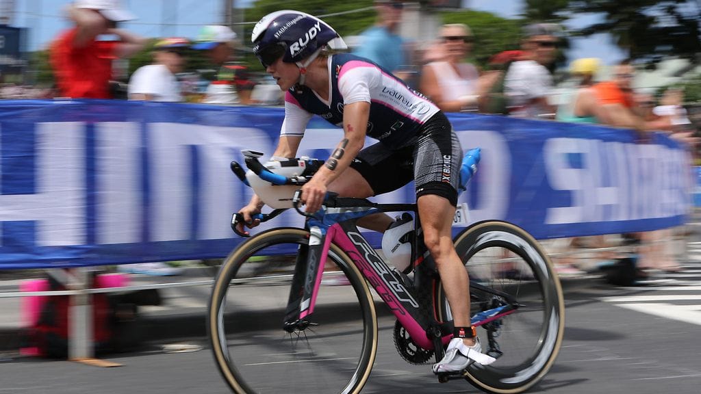 Kaisa Lehtonen Havaijin kisassa viime lokakuussa.