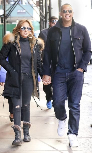 Jennifer Lopez ja Alex Rodriguez 2.4.2017 2