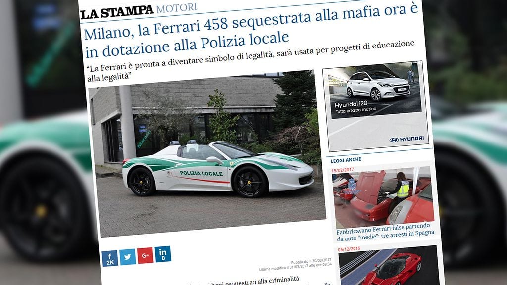 Kuvankaappaus La Stampan verkkosivuilta.