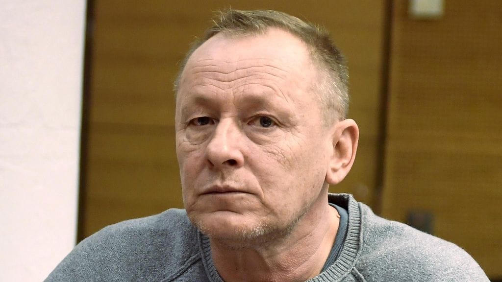 Keijo Vilhunen kiristysjutun käsittelyssä Helsingin käräjäoikeudessa 28. helmikuuta.