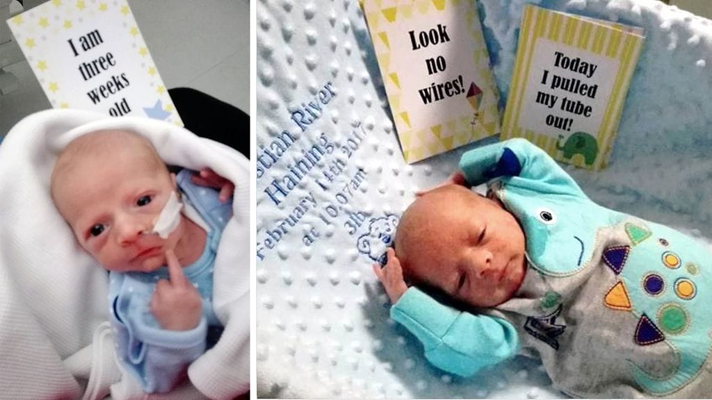 Kuka tietää, millainen sisupussi tästä vauvasta vielä oikein kasvaa.