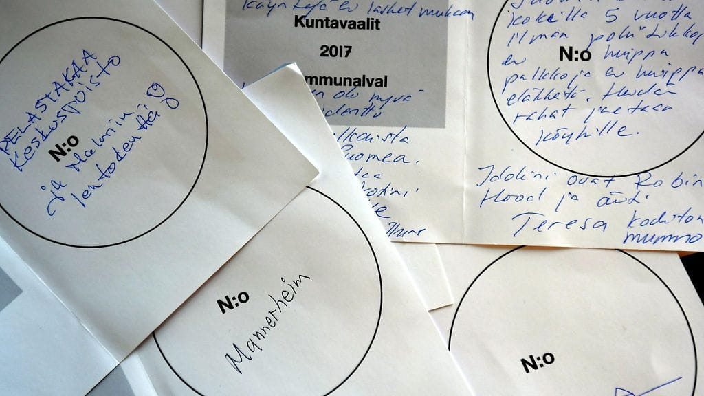 Tämänkin kertaisissa vaaleissa annettiin jälleen ääniä, jotka jouduttiin hylkäämään.