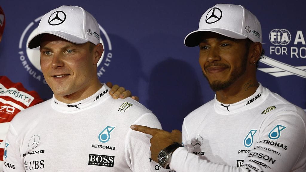 Valtteri Bottas ja Lewis Hamilton