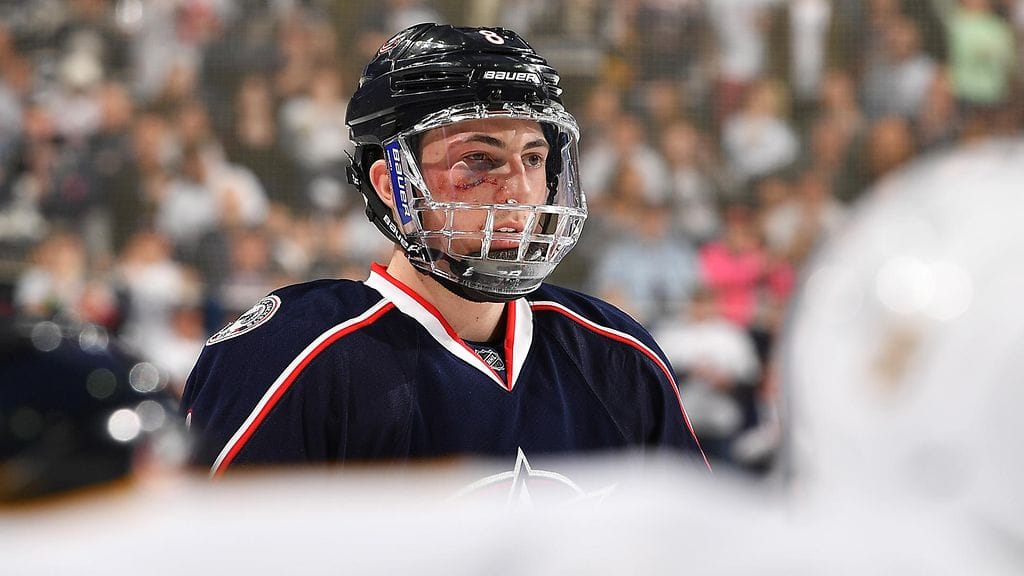 Zach Werenskin kasvot kokivat kovia.