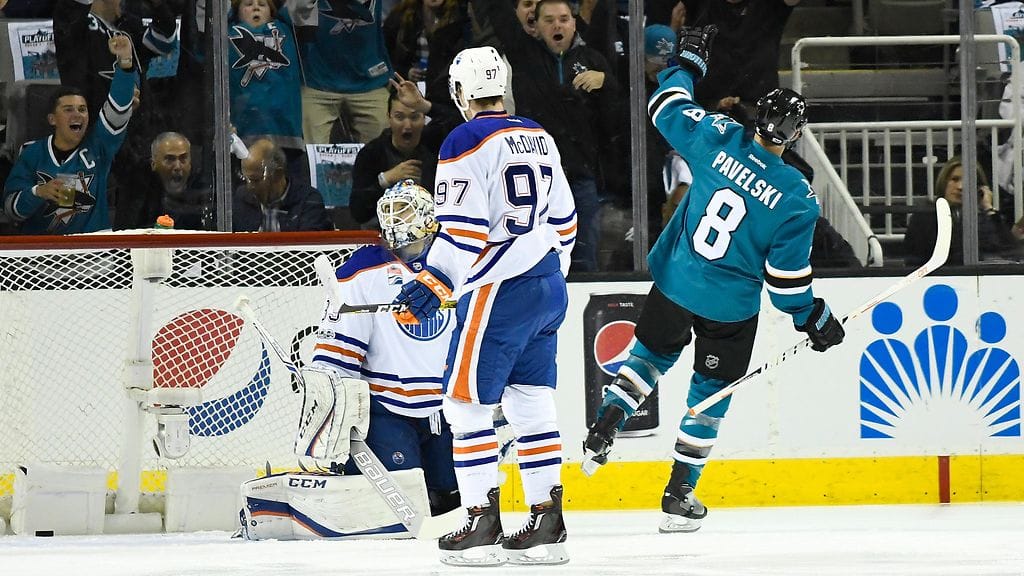 San Jose Sharks jyräsi Edmonton Oilersin yli.