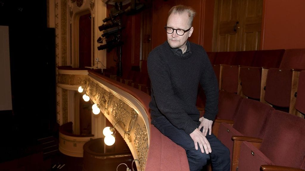 Janne Reinikainen kuvattuna Kansallisteatterin Ison näyttämön parvella 11. tammikuuta 2017.