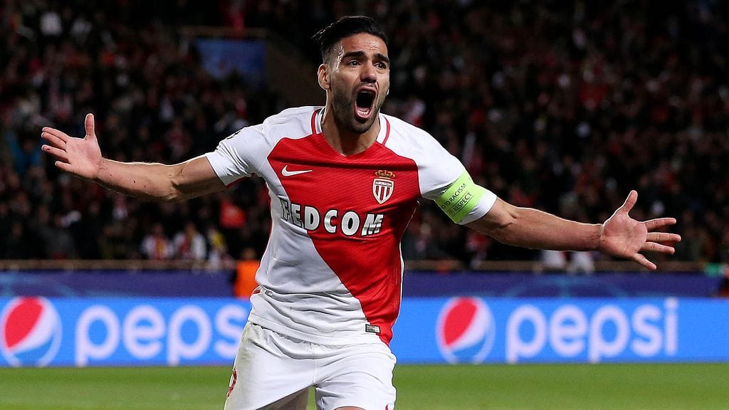 Radamel Falcao iski Monacon toisen maalin keskiviikkona.