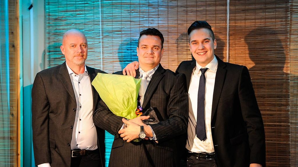 Kuvassa vasemmalta Peter Fahlén, Mika Haapakangas ja Veikko Haapakangas.