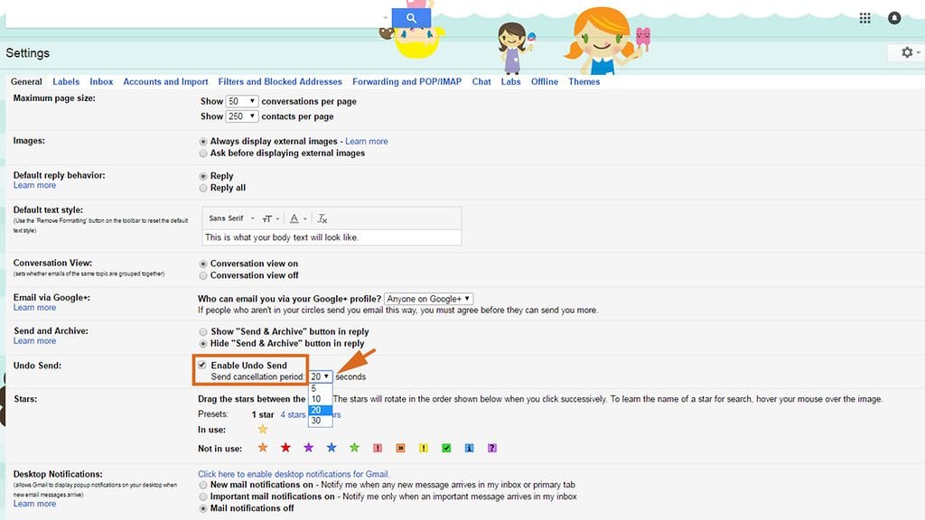 gmail-sähköpostin peruuttaminen