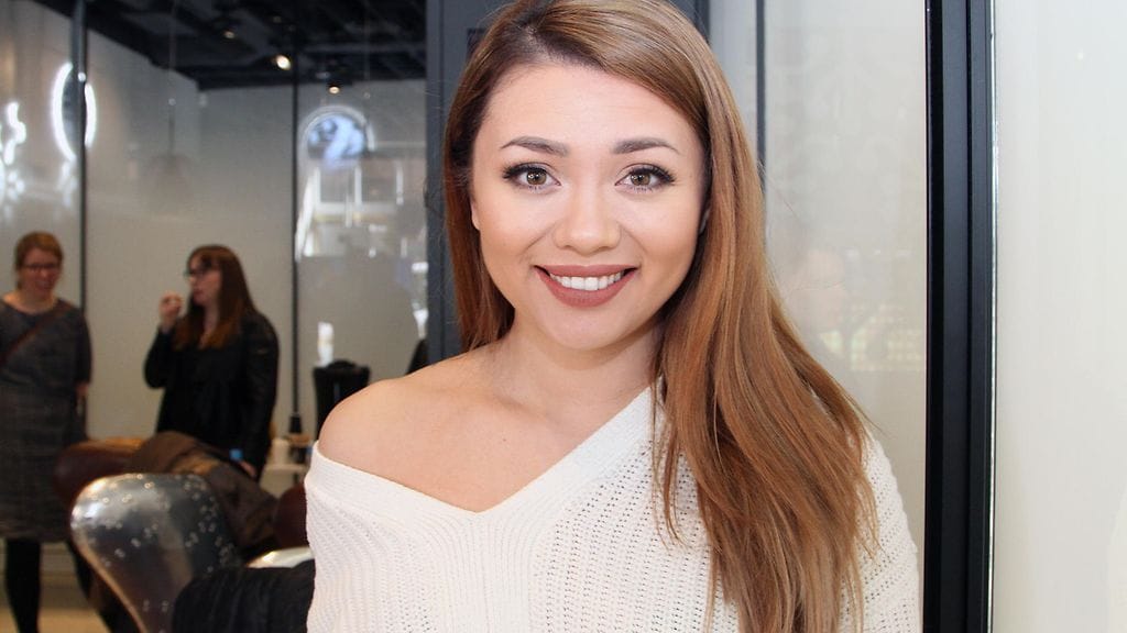 Shirly Karvinen Pää edellä -sarjan lehdistötilaisuudessa 25. huhtikuuta 2017.