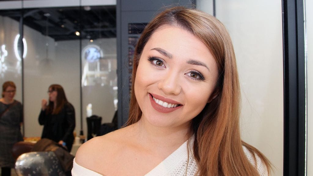 Shirly Karvinen Pää edellä -sarjan lehdistötilaisuudessa 25. huhtikuuta 2017.