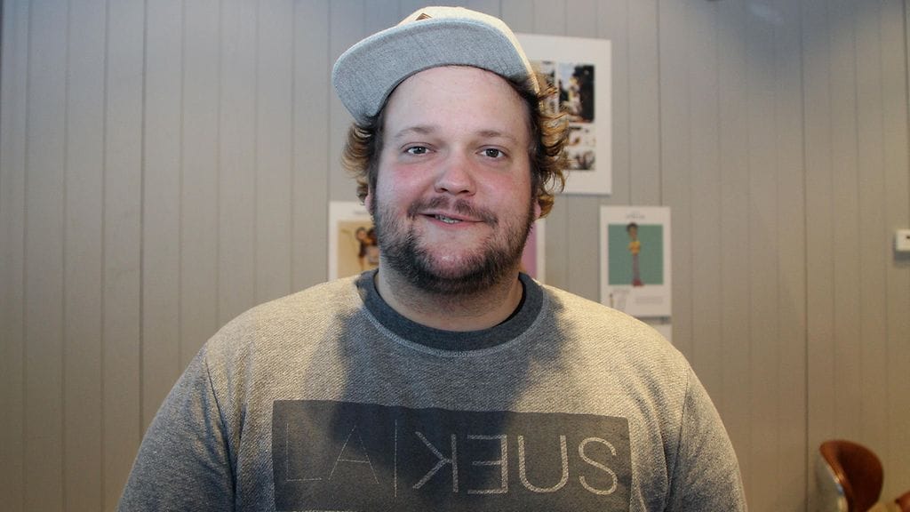 Kalle Lamberg Pää edellä -pressissä 25.4.2017 2