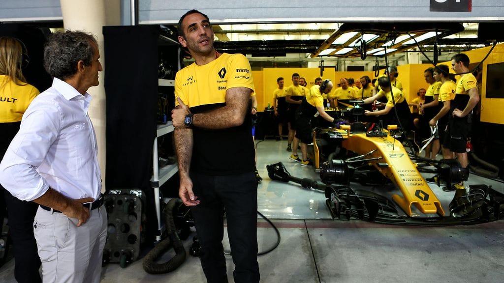 Cyril Abiteboul Bahrainin GP:ssä huhtikuun puolivälissä.