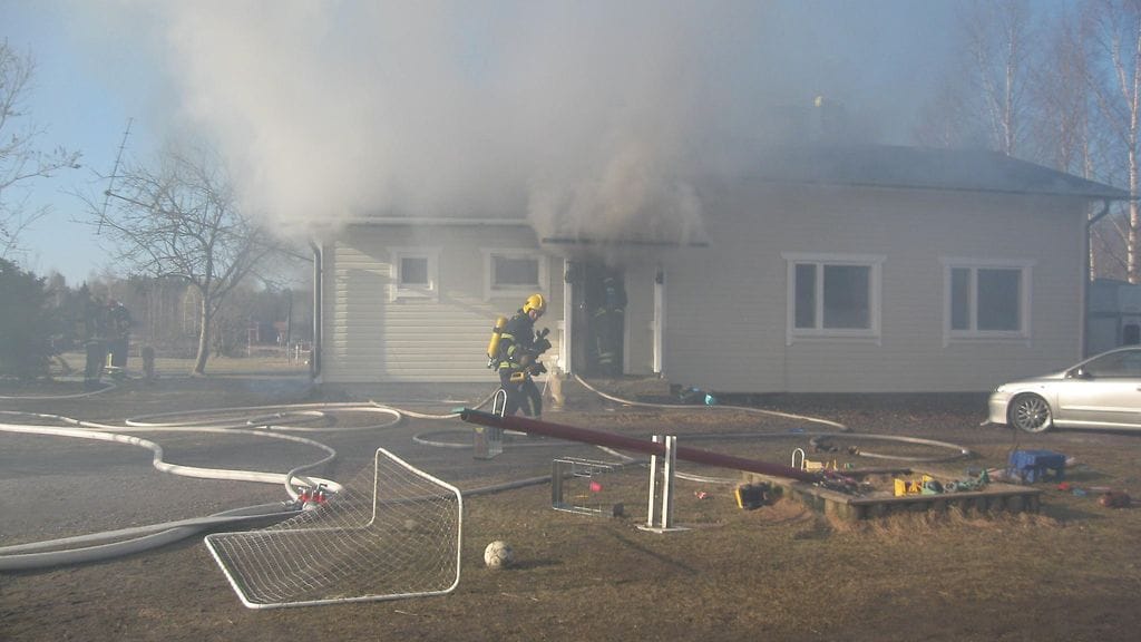 Omakotitalon palo Rautjärvellä