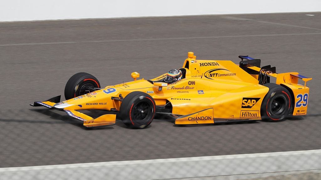 Fernando Alonso IndyCar-testissään.