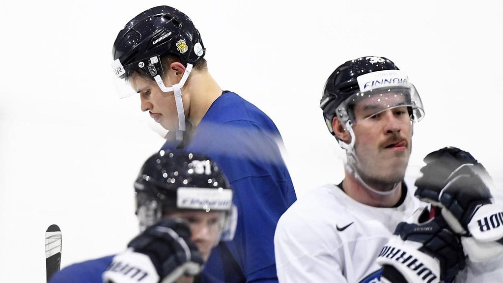 Jesse Puljujärvi Leijonien treeneissä keskiviikkona.