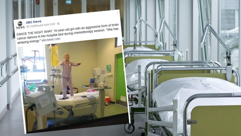 Chileläistyttö jaksaa tanssia syöpähoidoista huolimatta.