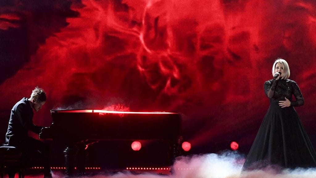 Norma John eli Leena Tirronen ja Lasse Piirainen euroviisujen harjoituksissa Kiovassa 4. toukokuuta 2017.