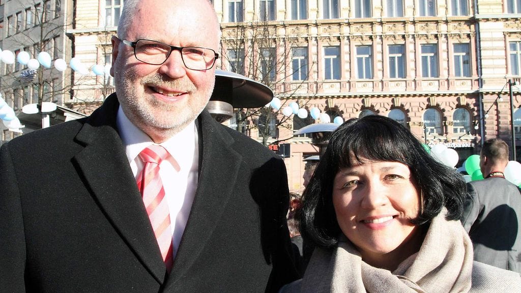 Eero Heinäluoma ja Ayla Shakir toukokuussa 2017.