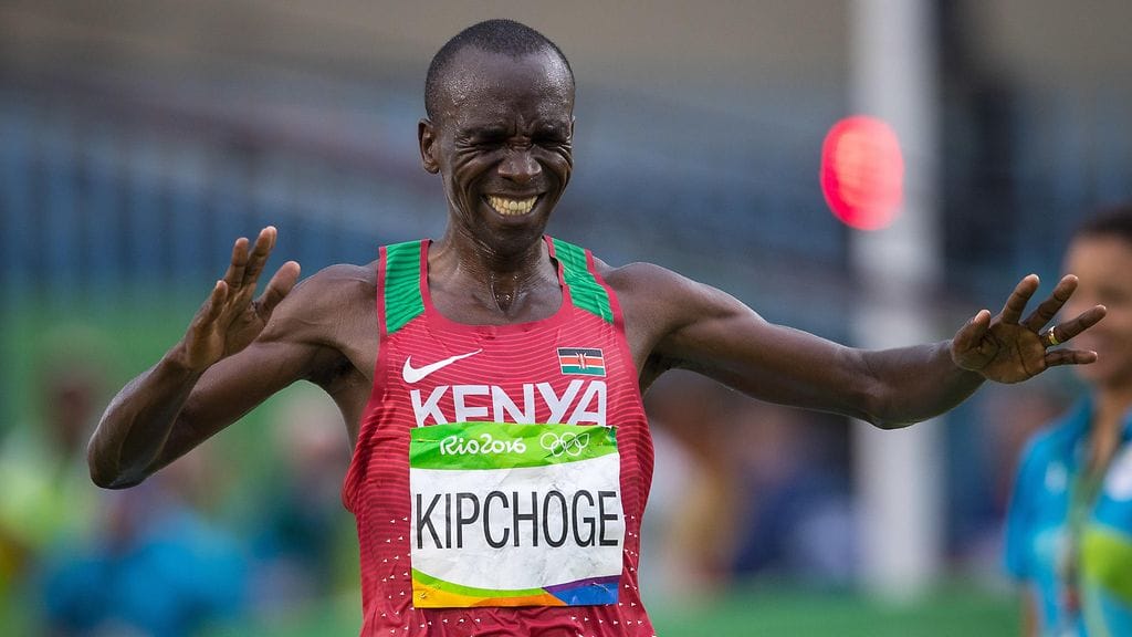 Eliud Kipchoge viime elokuussa.