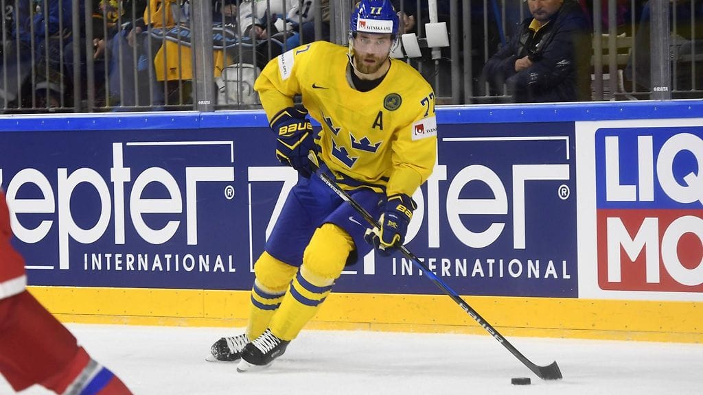 Victor Hedman alusti Ruotsin 1-0-maalin ottelussa Venäjää vastaan.