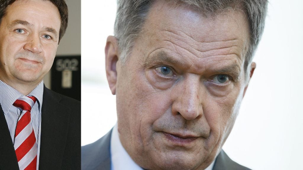 Presidentti Sauli Niinistö ja toimittaja Olli Ainola