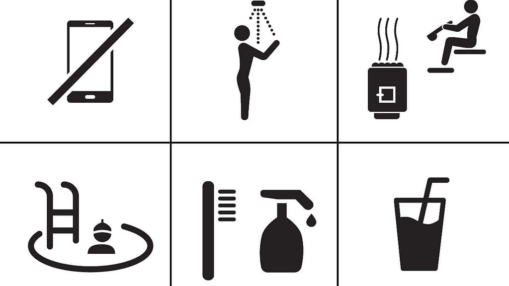 Muun muassa näin saunojia opastetaan. Copyright: Sauna from Finland/Pasi Tiisanoja