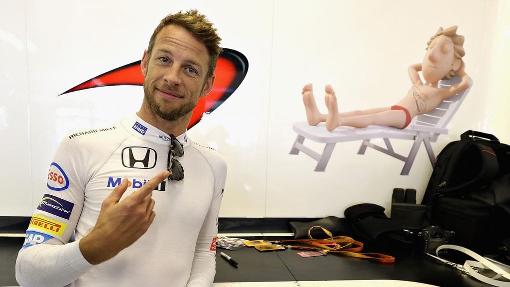 Jenson Button Abu Dhabin GP:ssä viime syksynä.