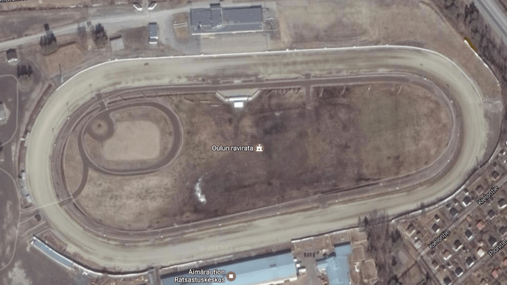 Oulun Äimärautio, kananmunan muotoinen ravirata.