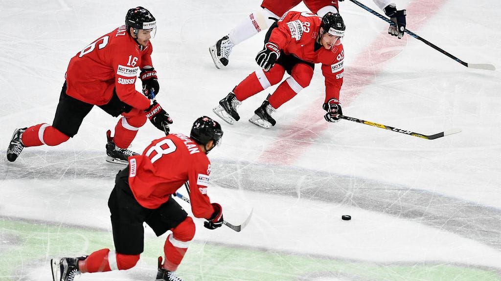 Raphael Diaz (vasemmalla ylhäällä) korostaa Sveitsin taisteluhenkeä.