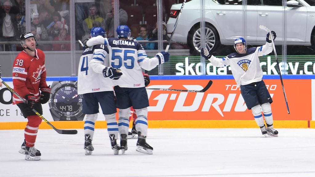 Suomi nollasi Kanadan viime vuoden MM-kisojen alkulohkovaiheessa.