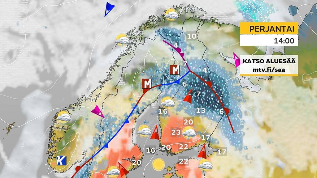 Sääkartta maikkari perjantai