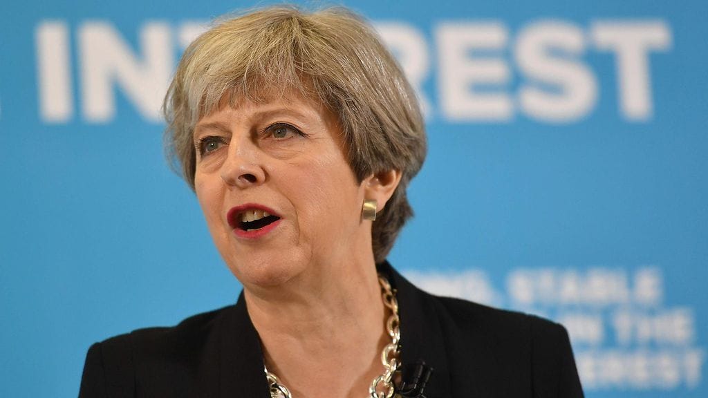 Britannian pääministeri Theresa May.