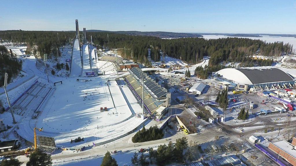Lahden hiihtostadion.