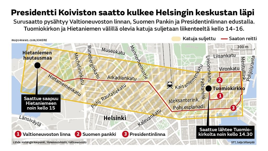 Koiviston haiútajaisten reittikartta