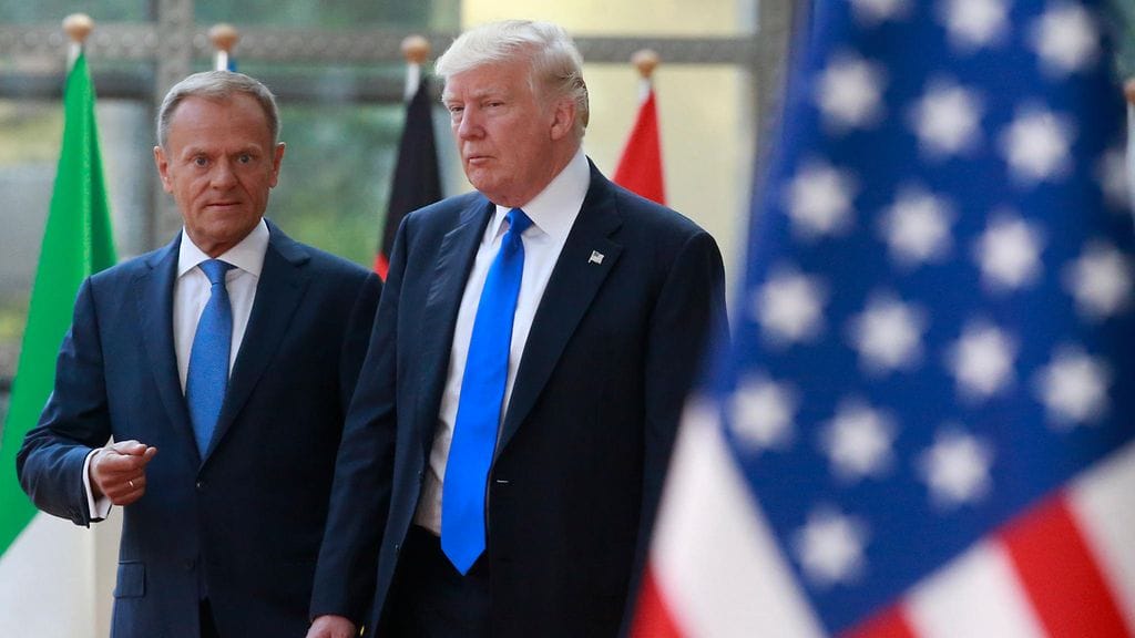 Donald Trump tapaa Brysselissä muun muassa EU:n johtohahmoja.