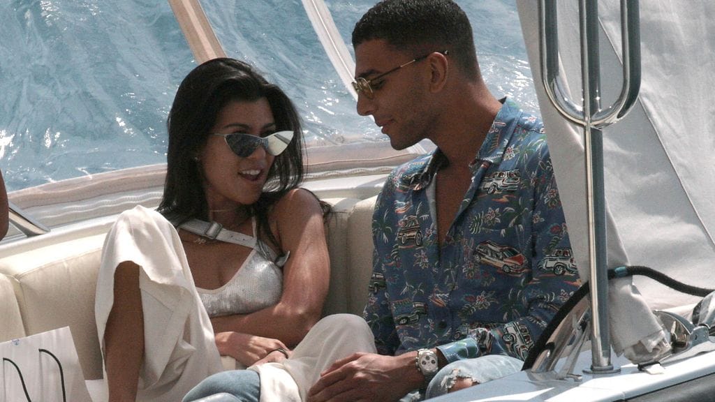 Kourtney Kardashian ja Younes Bendjima Cannesissa eilen keskiviikkona.