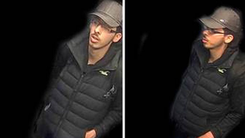 Manchesterin poliisin julkaisemat turvakamerakuvat epäillystä terrori-iskun tekijästä, Salman Abedista.