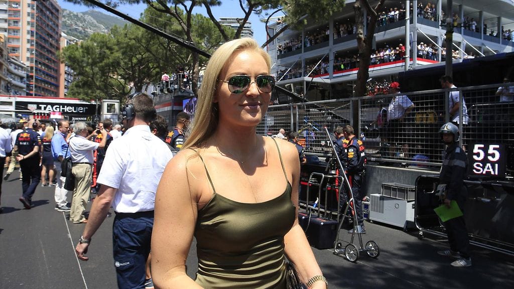 Lindsey Vonn Monacon F1-varikolla 28. toukokuuta 2017.