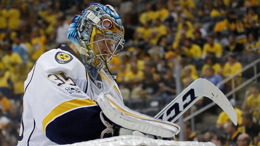 Pekka Rinne torjui vain seitsemän laukausta avausfinaalissa.