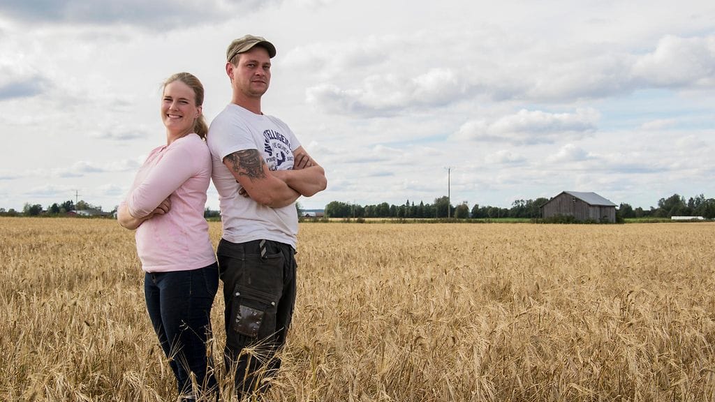 mestaritislaaja Riikka Takaneva ja miehensä